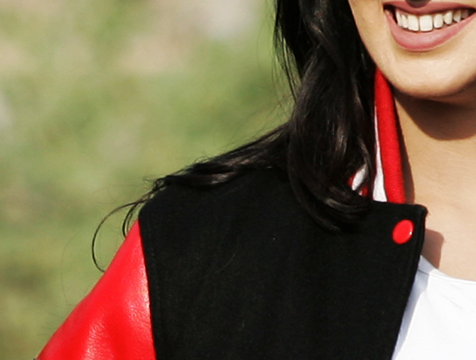 Women Standup Collar S Varsity Jacket Black Wool And Red Leather Varsity Jacket Black Wool And Red Leather
