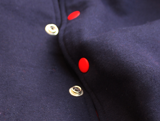 Varsity jacket Cotton Fleece Snaps Buttons