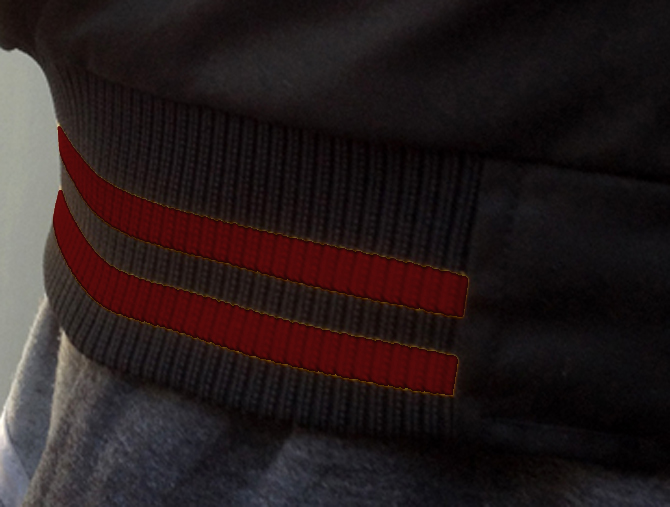 Varsity Jacket Tackle Twill - Bottom Ribbing 100% Polyester 2x1 Knitted Black and Maroon