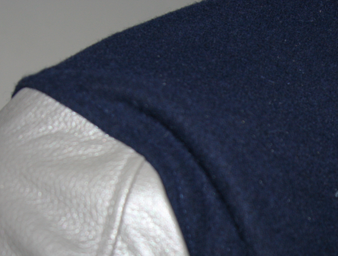 High Quality wool navy and grey sleeves