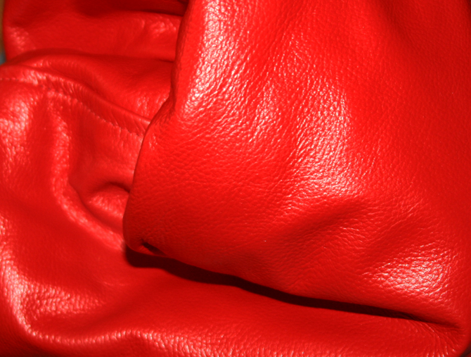 Top Quality Genuine Cowhide Leather Red for Red Jacket