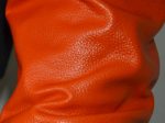 Genuine Orange Leather Top Grain
