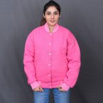 Women Letterman Jackets Cotton Fleece