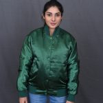Women Varsity Jacket Satin