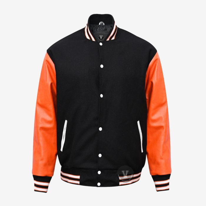 Letterman Jackets Black Orange