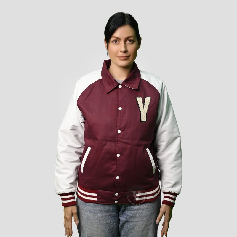 fitted varsity jacket