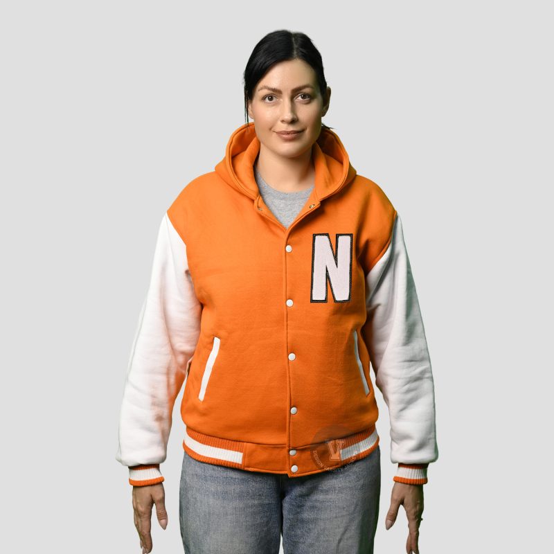 women's varsity jacket with hood