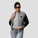 Women Varsity Jacket Leather