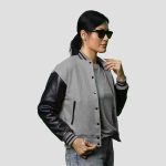 Women Varsity Jacket Leather