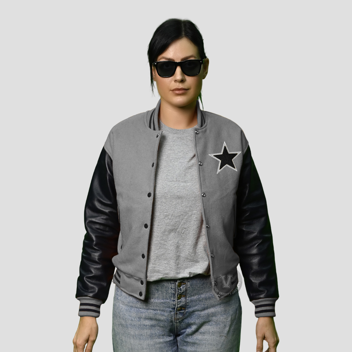 Women Varsity Jacket Leather