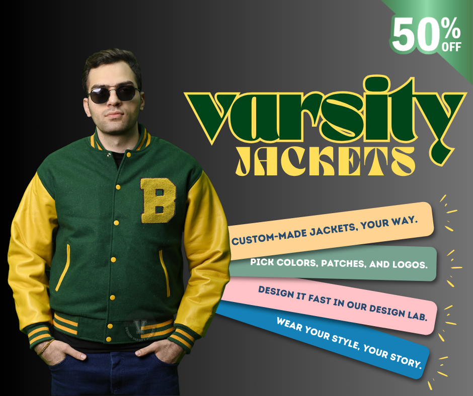 green vintage varsity jacket
