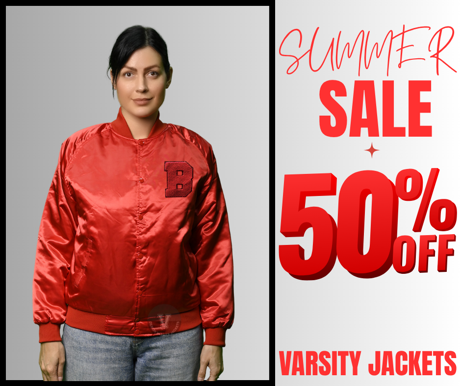 red varsity jacket vintage