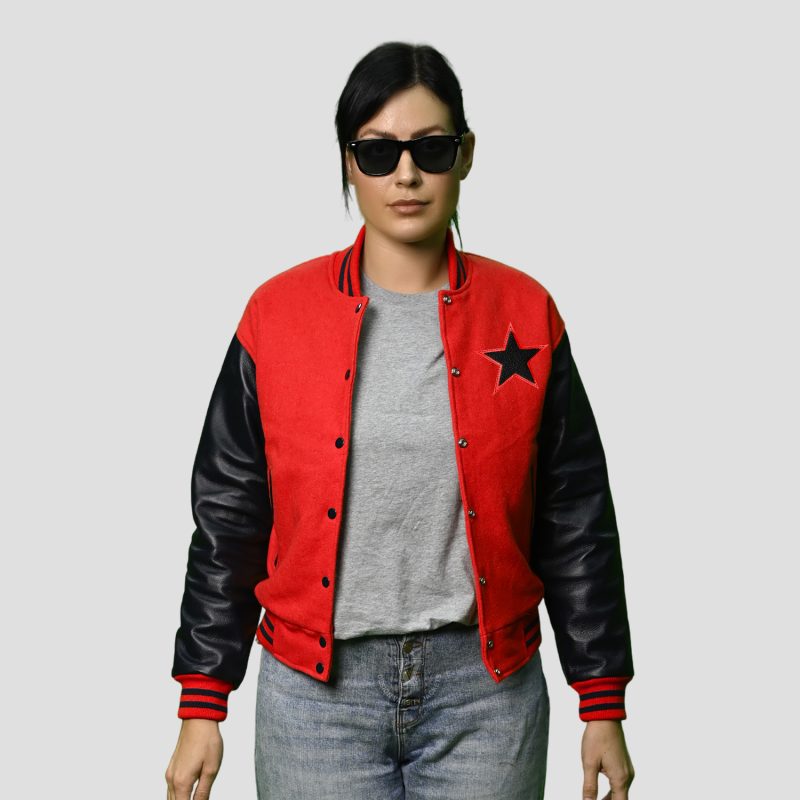red varsity jacket