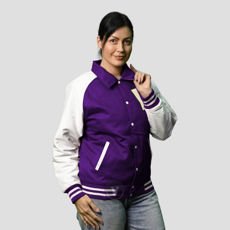 purple brand varsity jacket
