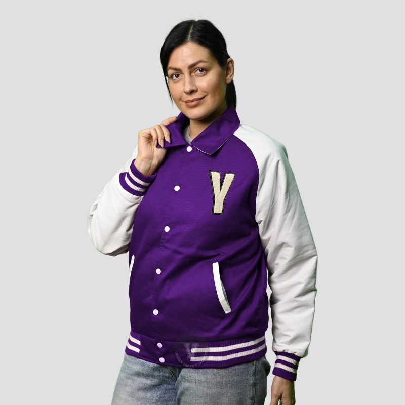 purple brand varsity jacket