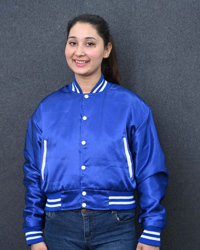 cropped varsity jacket womens
