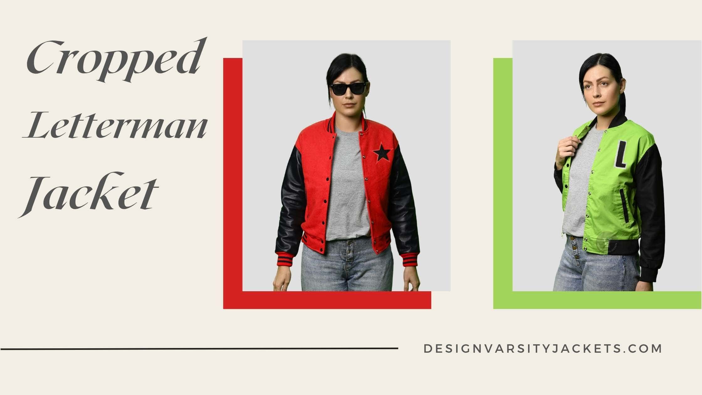 modern cropped letterman jacket streetwear custom design