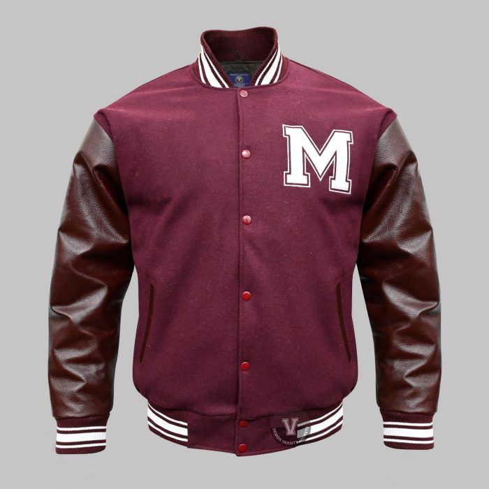 Maroon And Brown Varsity Jackets