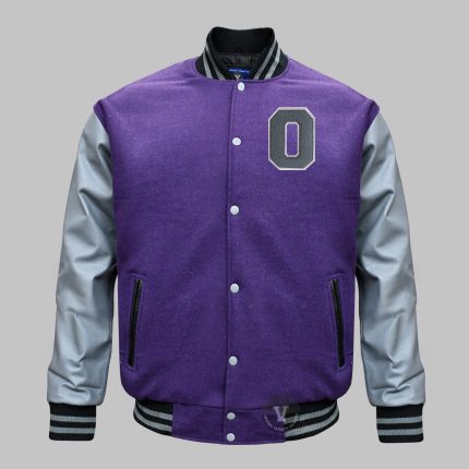 Varsity Jacket Purple And Grey