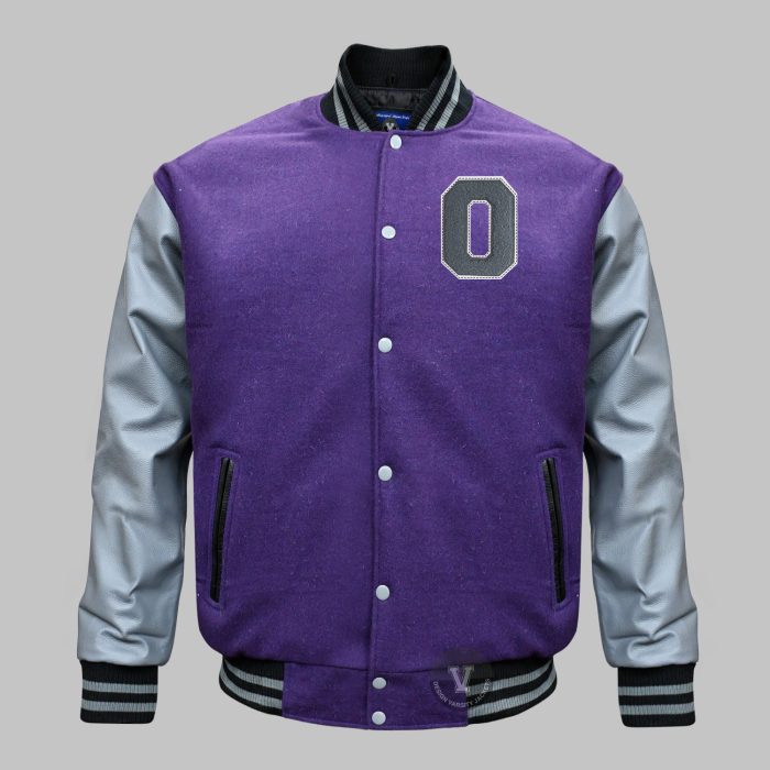 Varsity Jacket Purple And Grey
