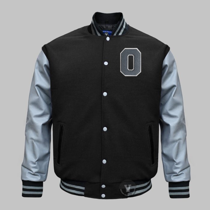 Varsity Jacket Black and Silver