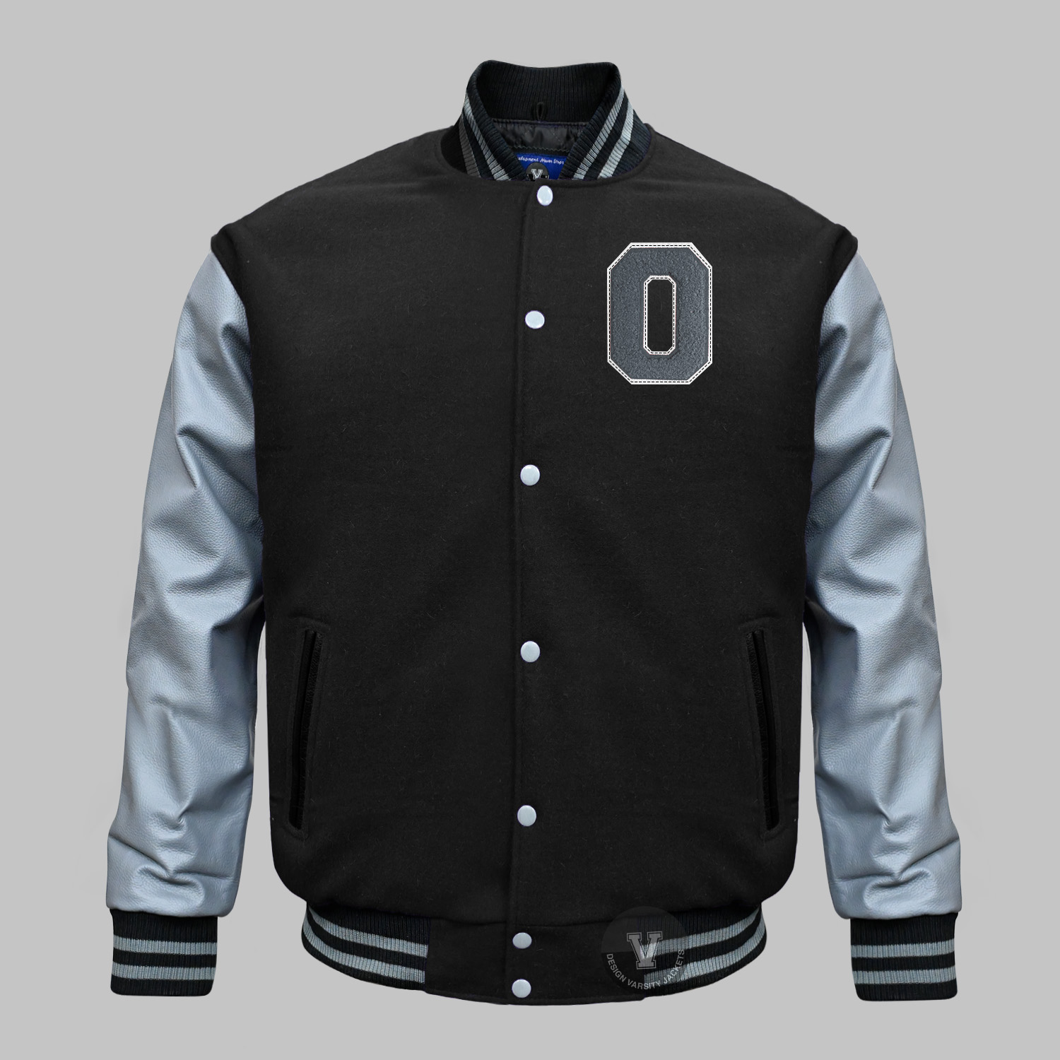 Varsity Jacket Black and Silver