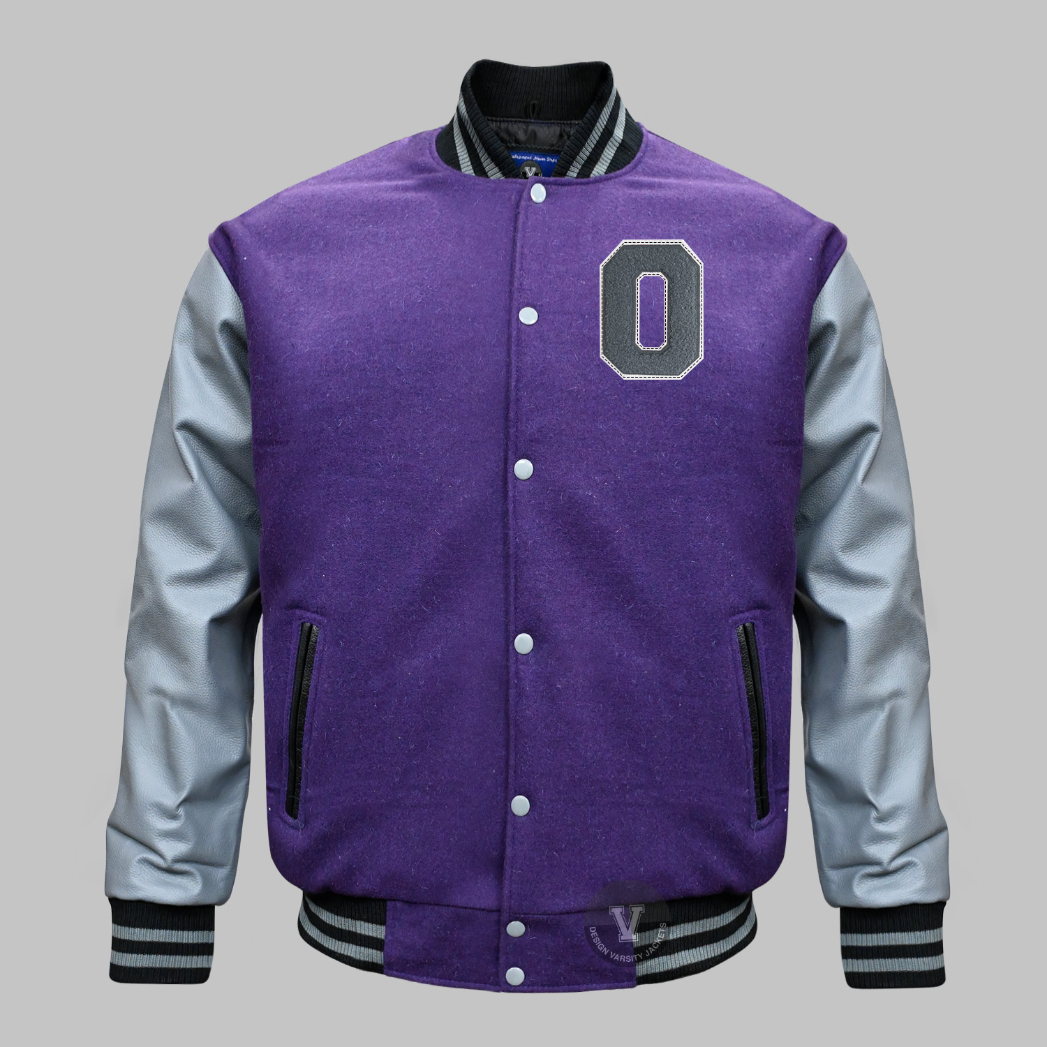 Varsity Jacket Purple And Grey