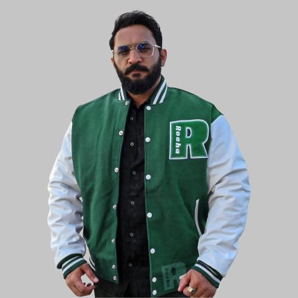Green And White Letterman Jacket