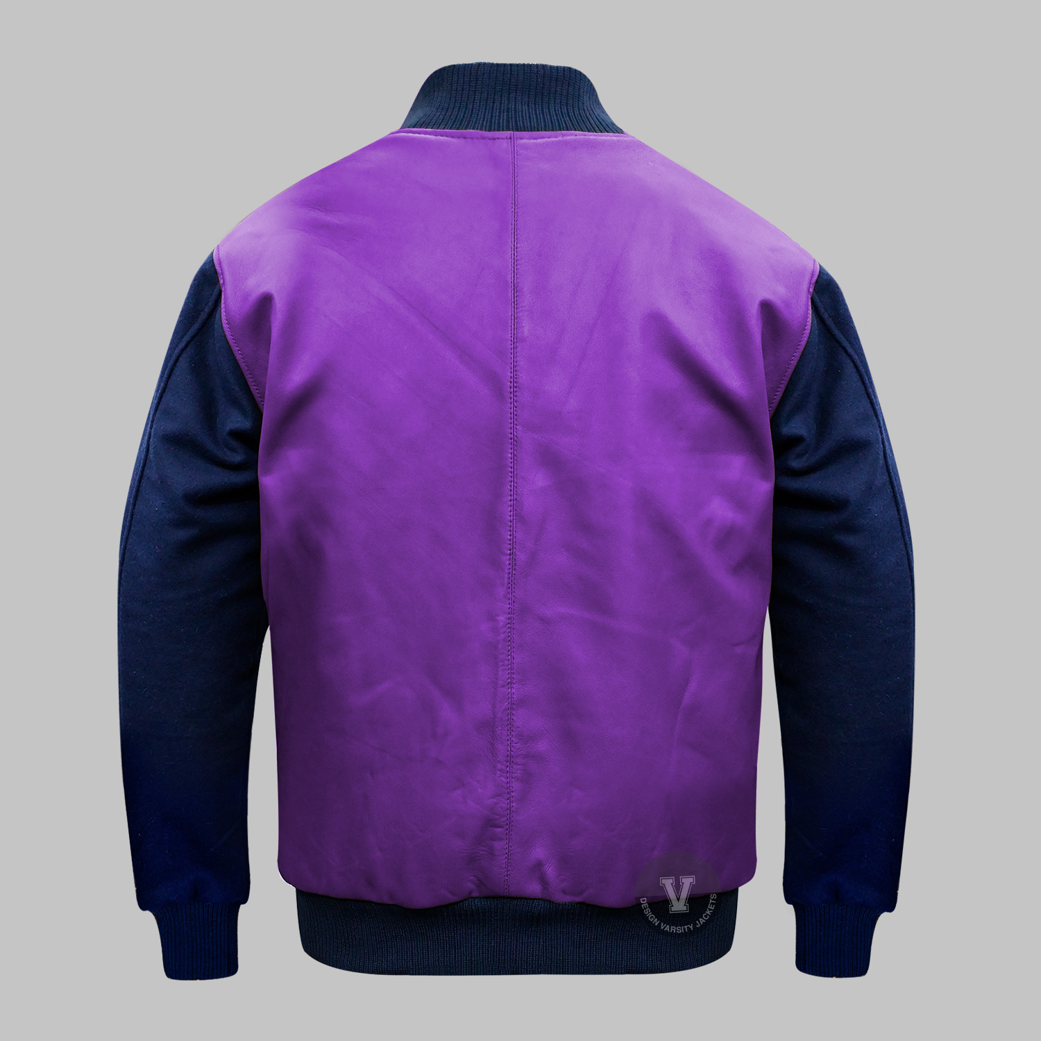 Purple And Black Letterman Jacket