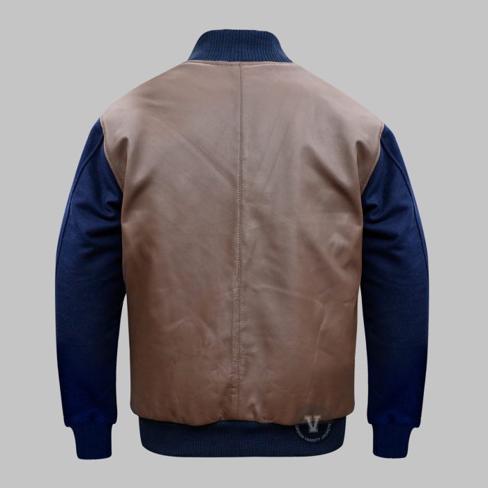 Brown Blue Varsity Jacket