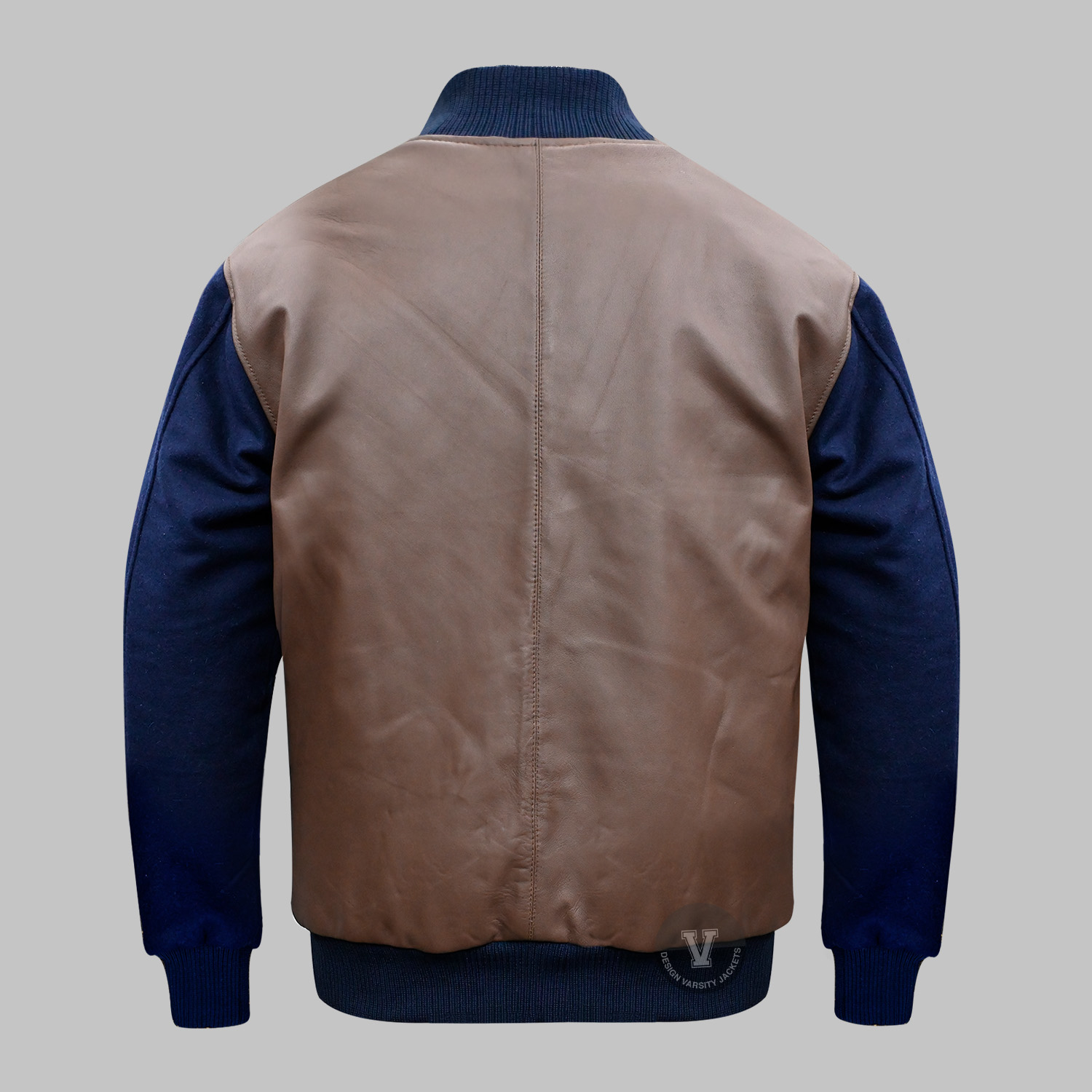 Brown Blue Varsity Jacket