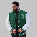 Green And White Letterman Jacket