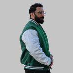 Green And White Letterman Jacket