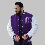 Letterman Jacket Purple And White