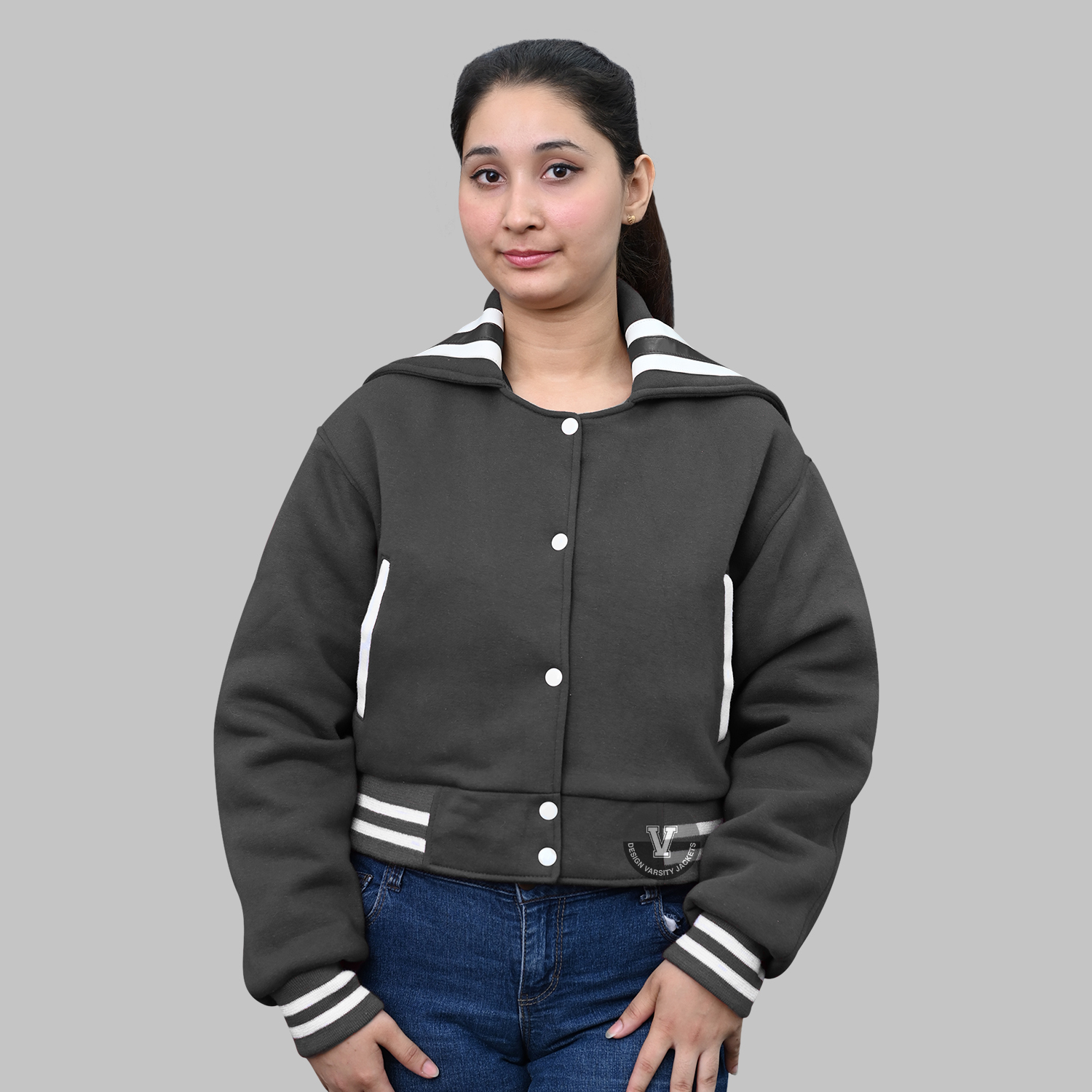 Varsity Jacket with Sailor Collar front