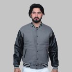 Grey And Black Varsity Jackets