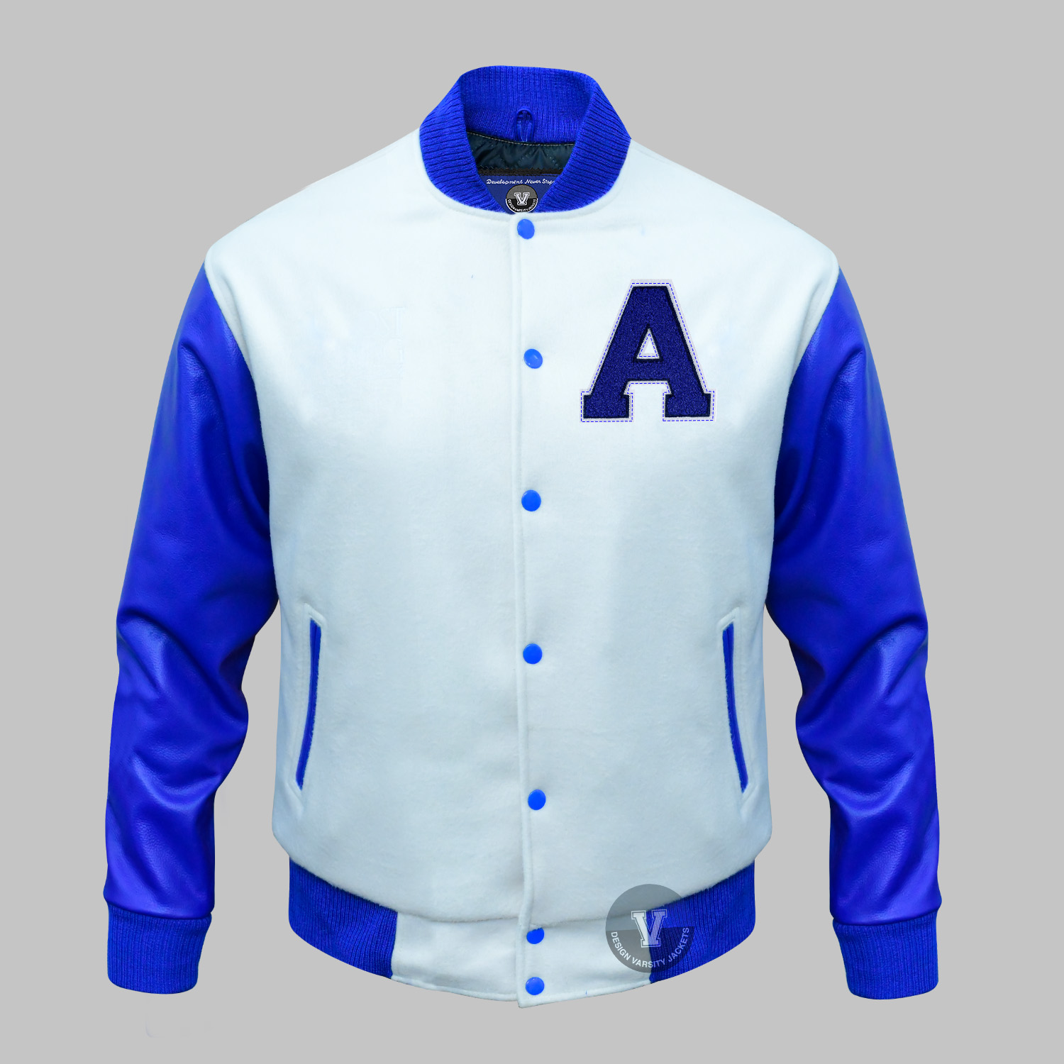 Varsity Jackets White And Blue