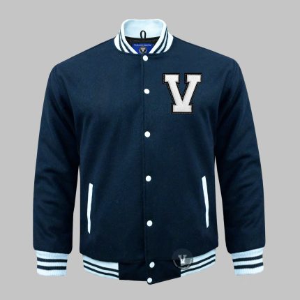Shop Blue Varsity Jackets FRONT
