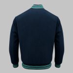 Blue Letterman Jacket back