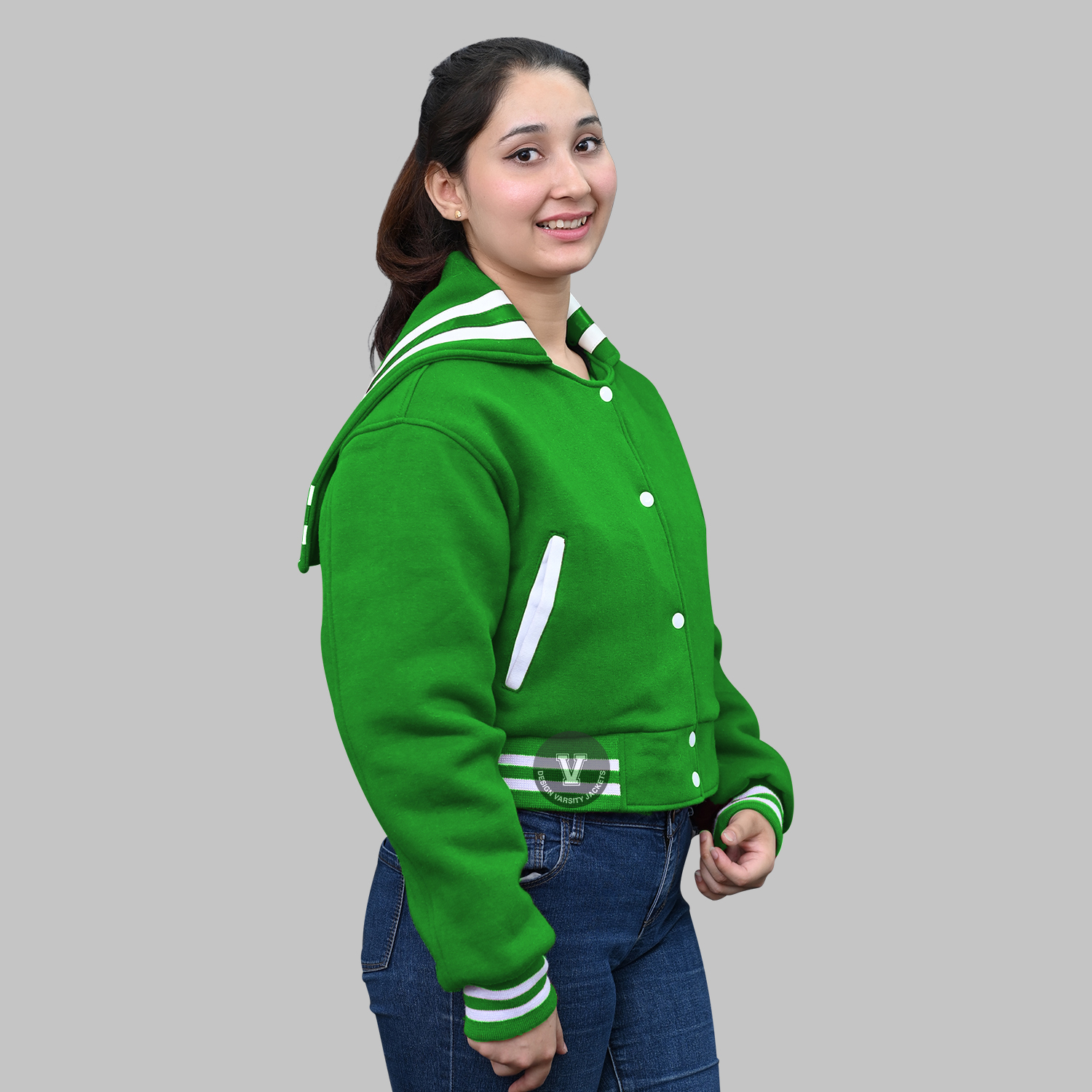 Sailor Collar Letterman Jacket