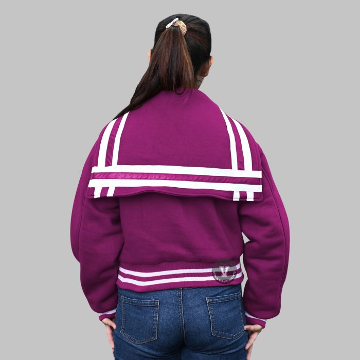 Custom Sailor Collar Varsity Jacket back