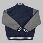 Varsity Jacket Blue and Grey back