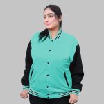 fleece varsity jacket front