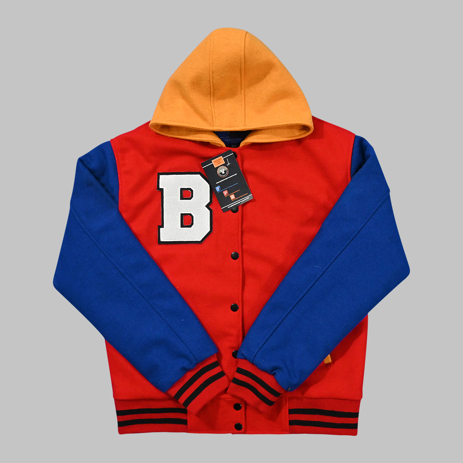 Varsity Jacket Red and Blue front