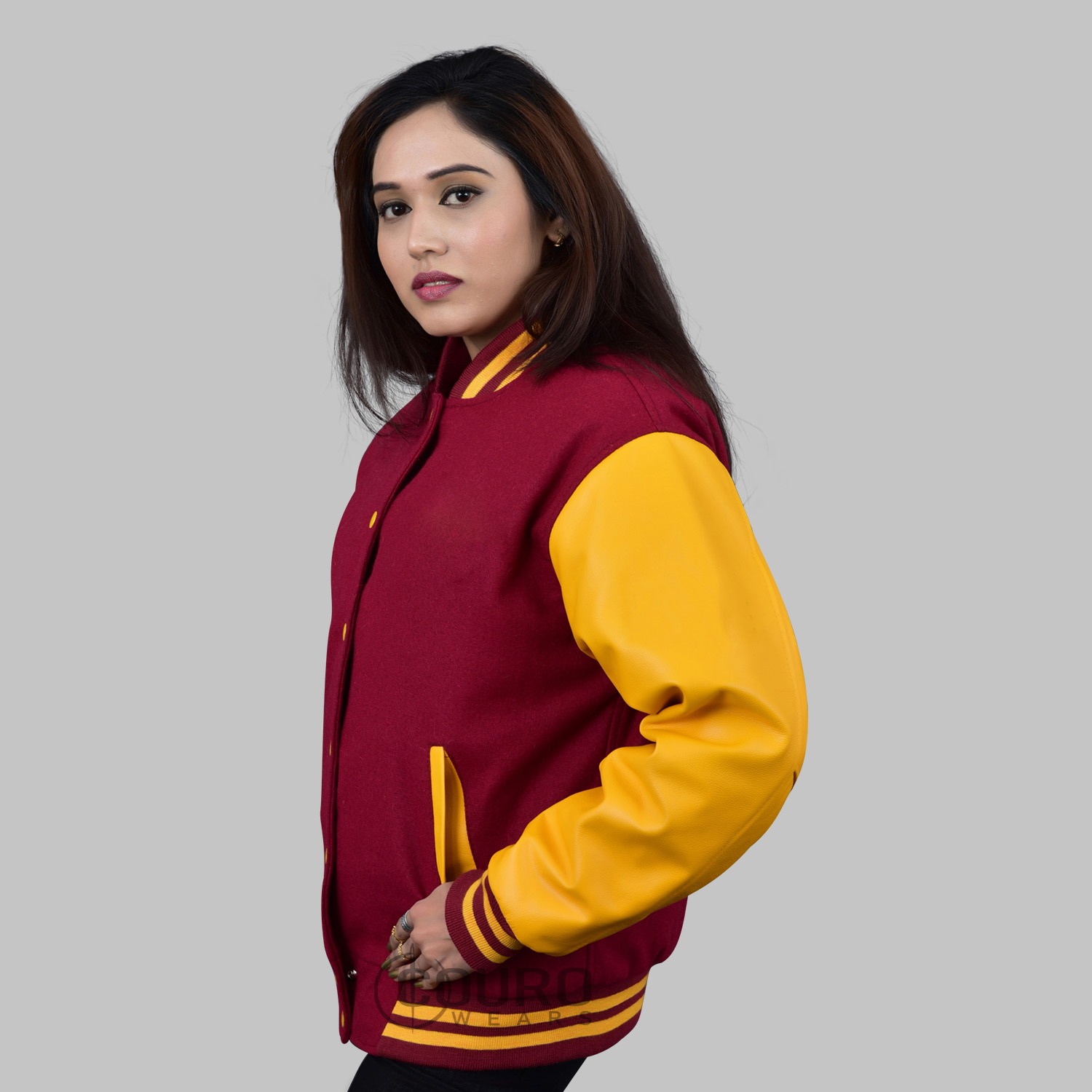 Varsity Jacket Maroon And Gold