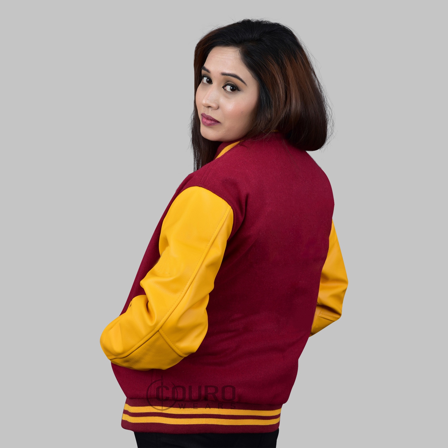 Varsity Jacket Maroon And Gold