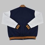 Navy Blue And White Varsity Jacket