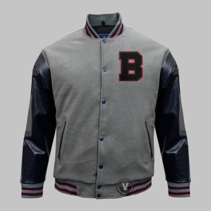 Gray And Navy Blue Varsity Jackets