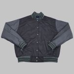 Black Baseball Jacket front