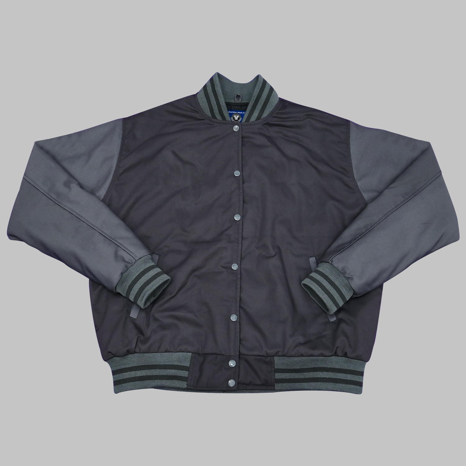 Black Baseball Jacket front